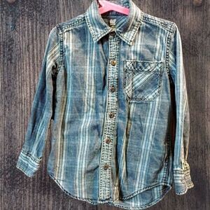 GAP Kids Boys Denim Shirt Size Small